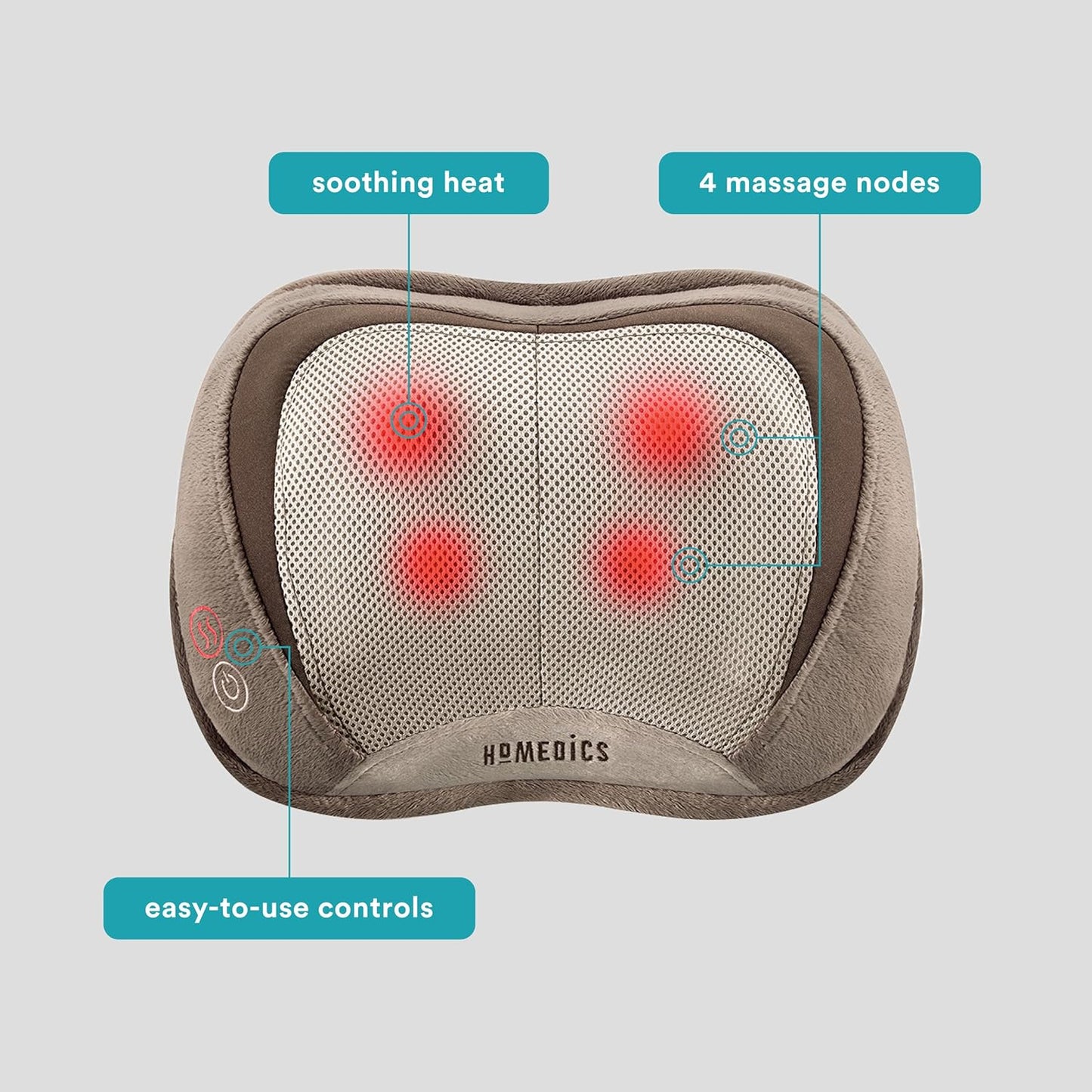 Portable Shiatsu Back & Neck Massager with Heat